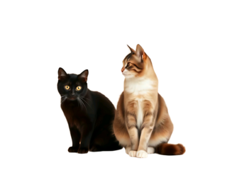 Cat on white background. Cats isolated on white background. Cats and kittens concept 