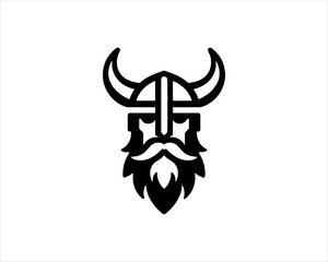 Viking Logo Design Vector Template