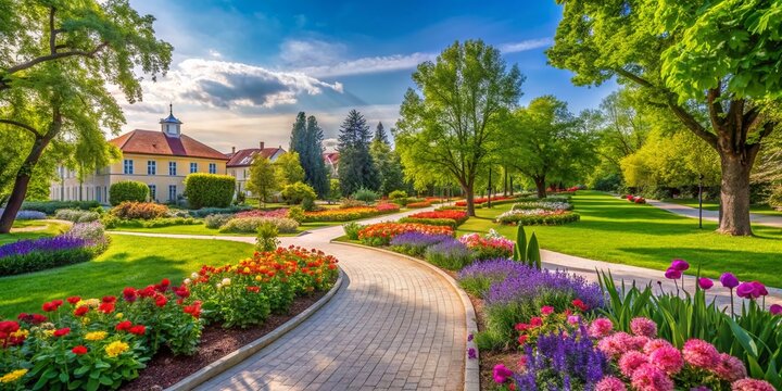 Lipik Croatia Rehabilitation Hospital Park Landscape Photography - Stunning Spring Scenery