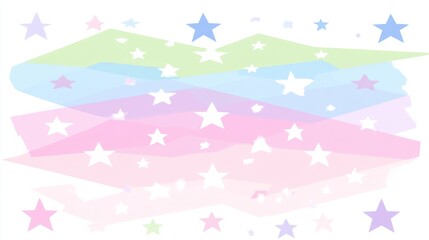 Pastel Rainbow Starry Sky Dreamy Background