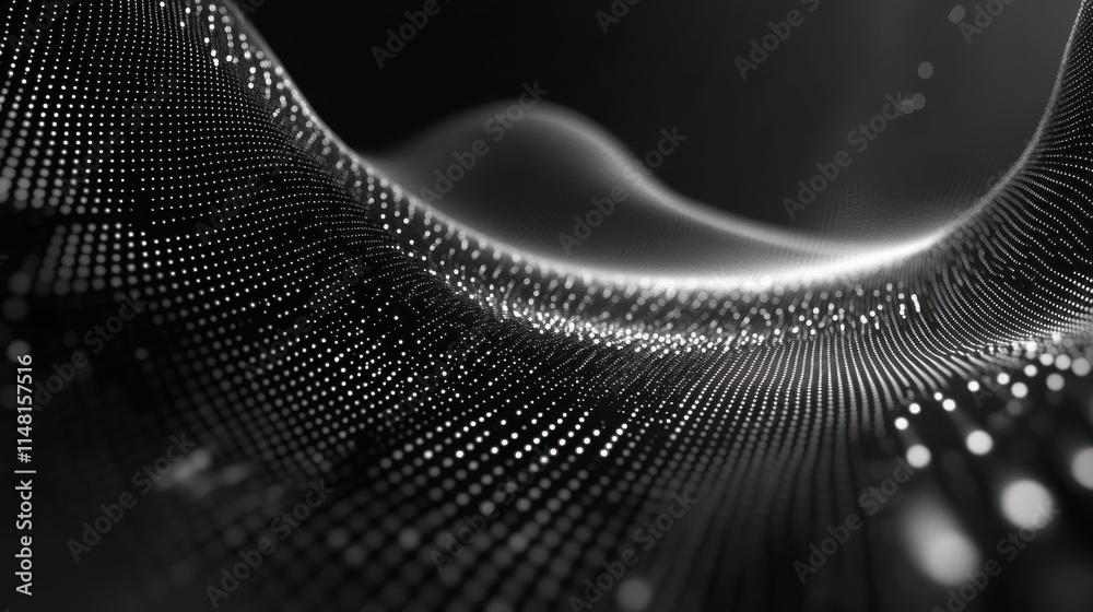 Poster abstract background dot and connect line for cyber technology futuristic and network connection conc