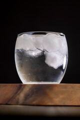 cold mineral water with a lot of gases and bubbles