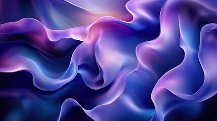 Obraz premium Abstract Colorful Waves in Purple and Blue Flowing Background