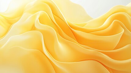 Obraz premium Soft Yellow Fabric Flowing Elegantly with Smooth Textures and Patterns