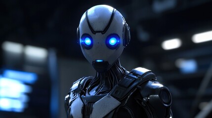Cybernetic Creation: A Futuristic Robot Portrait