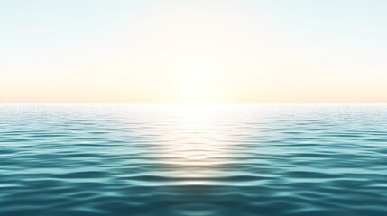 Obraz premium Serene Ocean Horizon at Dawn Tranquil Waterscape