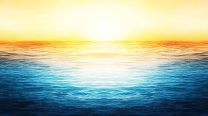 Obraz premium Serene Ocean Sunset Golden Hour Seascape Panorama