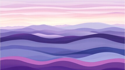 Serene Purple Mountain Range at Dawn A Dreamy Vista