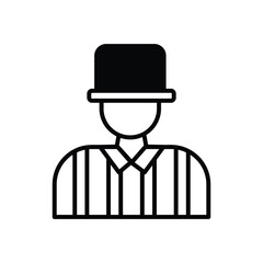 Umpire  vector icon stock illustration