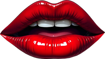 red lips isolated on white, valentine's day red lip vector file, valentine Adobe Illustrator Artwork