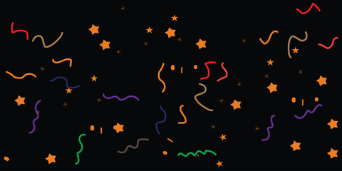 Decorative birthday element falling, festival event confetti fun vector illustration design background