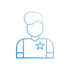Athlete  vector icon stock illustration