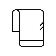 Towel  vector icon stock illustration