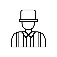 Umpire  vector icon stock illustration