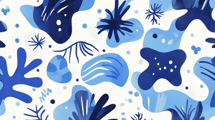 Naklejka premium seamless pattern with fishes