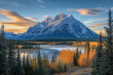 A tourist stands on a mountain and looks at the blue-green river in the Sulak Canyon on a sunny summer day. Dagestan. Beautiful simple AI generated image