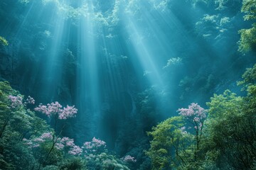 Obraz premium At sunset, close-up planet Mars has mountains and water with a starry sky panorama. Stock image.. Beautiful simple AI generated image