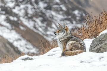 Obraz premium A wildebeest mid-run isolated on a transparent background.. Beautiful simple AI generated image