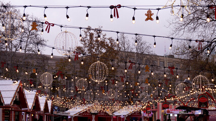 christmas market .Baku ,Azerbaijan 21.12.2024. High quality photo