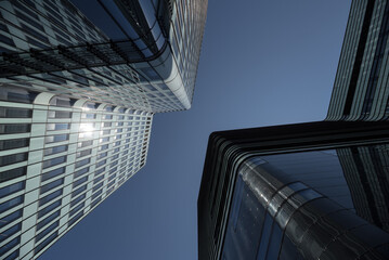 ARCHITECTURURAL COMPLEX - A modern tall residential buildings against the blue sky