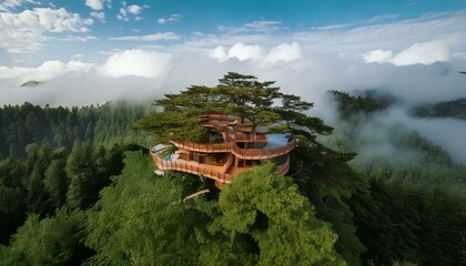 Fototapeta premium forest landscape on top