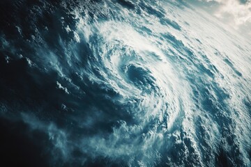 Super Typhoon and other ocean storms in weather background.