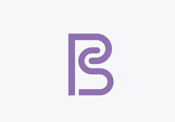 SP or PS Letter Business Logo Design PS Letter Initial Logo Design Template Vector