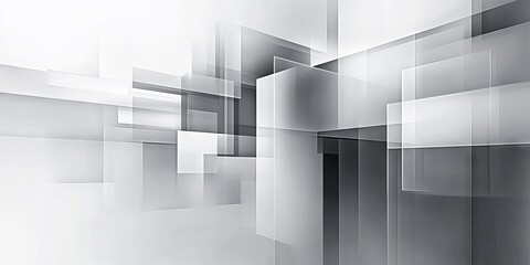 Abstract geometric design featuring overlapping transparent rectangles in shades of gray, perfect for modern and minimalist themes.