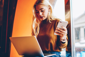 Shocked young woman stressed with software failure learning online course on netbook,stressed...