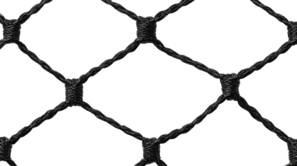 ฺBlack mesh rope on transparency background PNG
