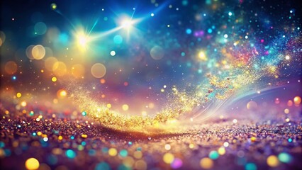 Fototapeta premium Magical Fairy Dust Background, Fantasy Sparkle, Enchanting Glitter, Whimsical Dust, Mystical Scene, Sparkling Magic, Fairy Tale, Dreamy Background, Whimsical Scene, Fantasy Art