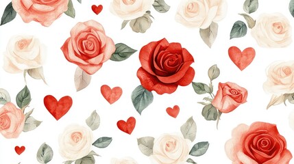 Fototapeta premium Valentine's Day Themed Background, Generative AI