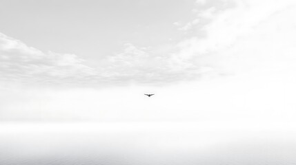 Drone flying in sky.