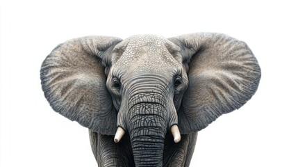 Fototapeta premium Majestic Close-Up of an Elephant Displaying Unique Textures and Details Perfect for Wildlife Conservation and Educational Projects Featuring Nature's Beauty