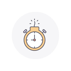 Deadline  vector icon stock illustration