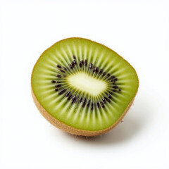Kiwi with slices displayed on the fruit table. KIWI on a plate. High-resolution image