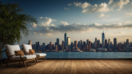 Obraz premium sunset in the city