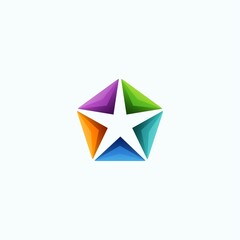 A colorful design of four different colored spheres