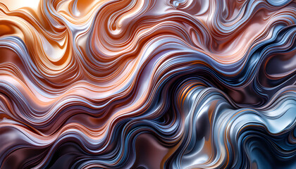 Fototapeta premium 3D Abstract Liquid Flow Design Background Wallpaper