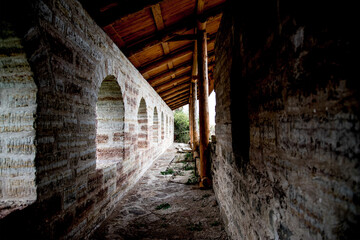 Fortress old town, stone landmark heritage, fortification building landscape