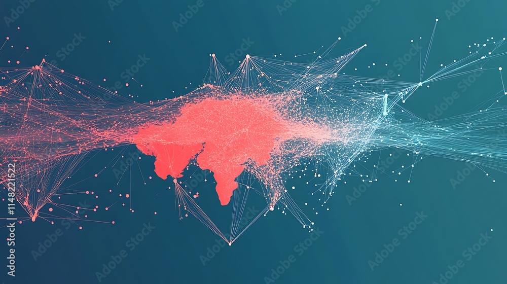 Poster connected network map.