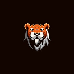 A logo for a gaming team featuring a tiger with a fire on its head