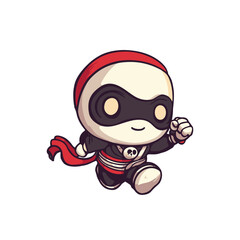 Naklejka premium cute ninja running design vector