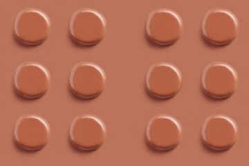 Fototapeta premium PANTONE 17-1230 Mocha Mousse Minimalist 3D Pattern Wallpaper Design