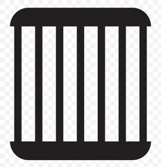 Prisoner Icon. Convict in Glyph Style. Jail Symbol - Vector. eps 10