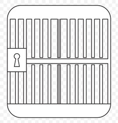 Jail Bars.line icon. eps 10.