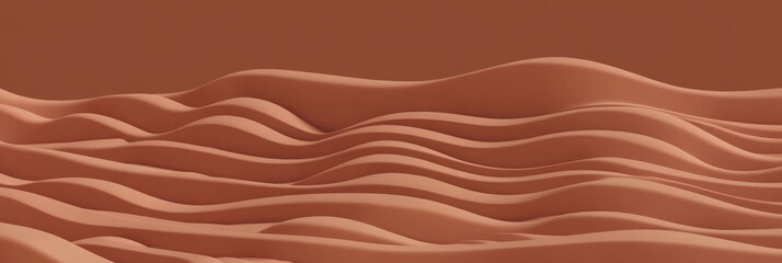 Fototapeta premium PANTONE 17-1230 Mocha Mousse Minimalist 3D Pattern Wallpaper Design