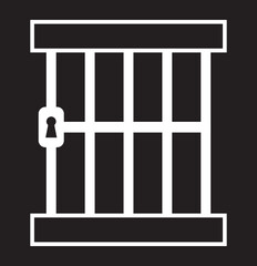 Jail vector icon isolated on transparent background, Jail transparency logo design. eps 10.