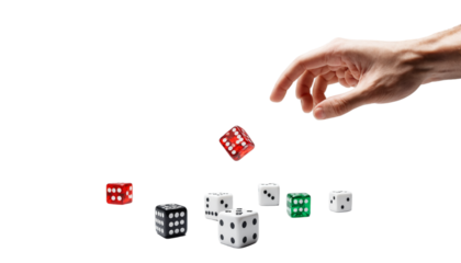 The dice game hand throwing game cubes png