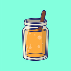 Warm apple cider vector great for cozy autumn and fall drink designs.